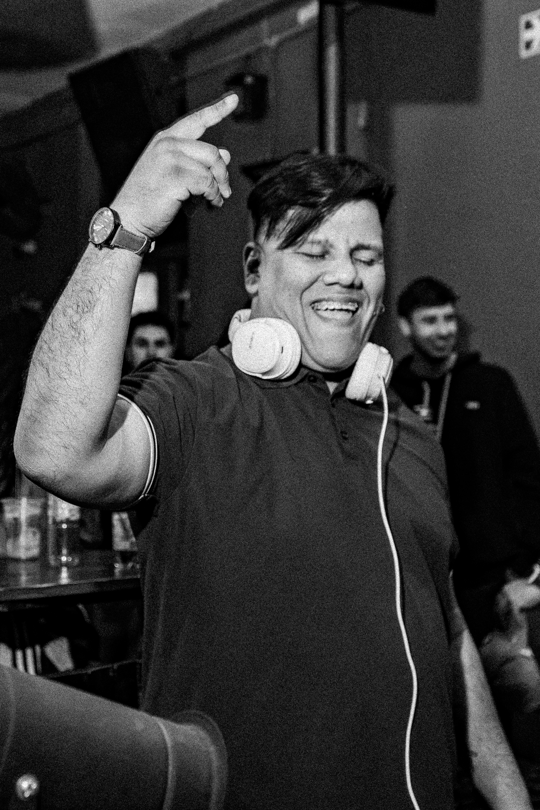 Lucho Pace disfrutando del set